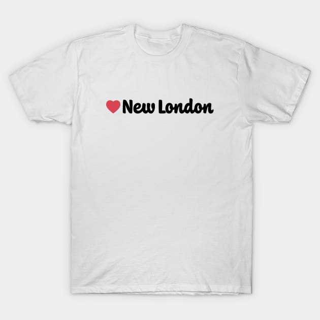New London Heart Script T-Shirt by modeoftravel